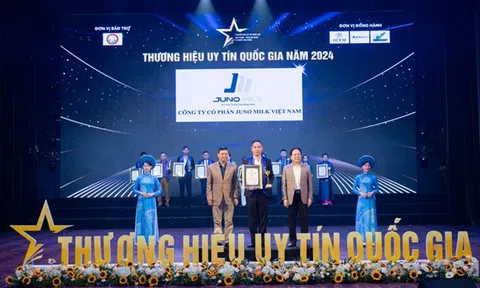 Juno Milk tự hào vinh danh Top 10 Thương hiệu uy tín quốc gia 2024